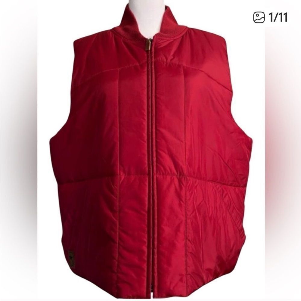 Lauren Dry Goods Supply Co Ralph Lauren Red Fishing/Hunting Puffer Vest New L - Picture 3 of 11